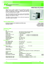 Thumbnail of document Data Sheet - EE80 HVAC Room CO2 Switch